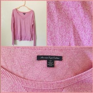 Pink High-Low AE Sweater